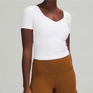 Lululemon Athletica White Short Sleeve Top Size 10/Medium